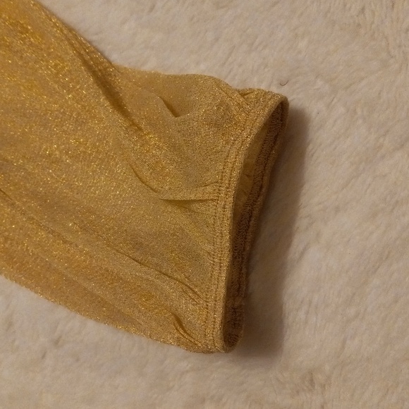 Torrid Gold Glitter Surplice Top 3X - Picture 3 of 10